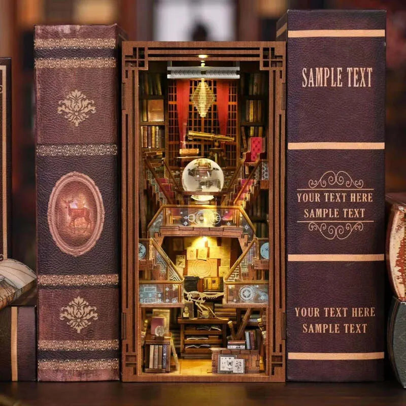 Beyond Library: Wooden Mini Scene with LED Library Diorama Beyond Library: Wooden Mini Scene with LED Library Diorama