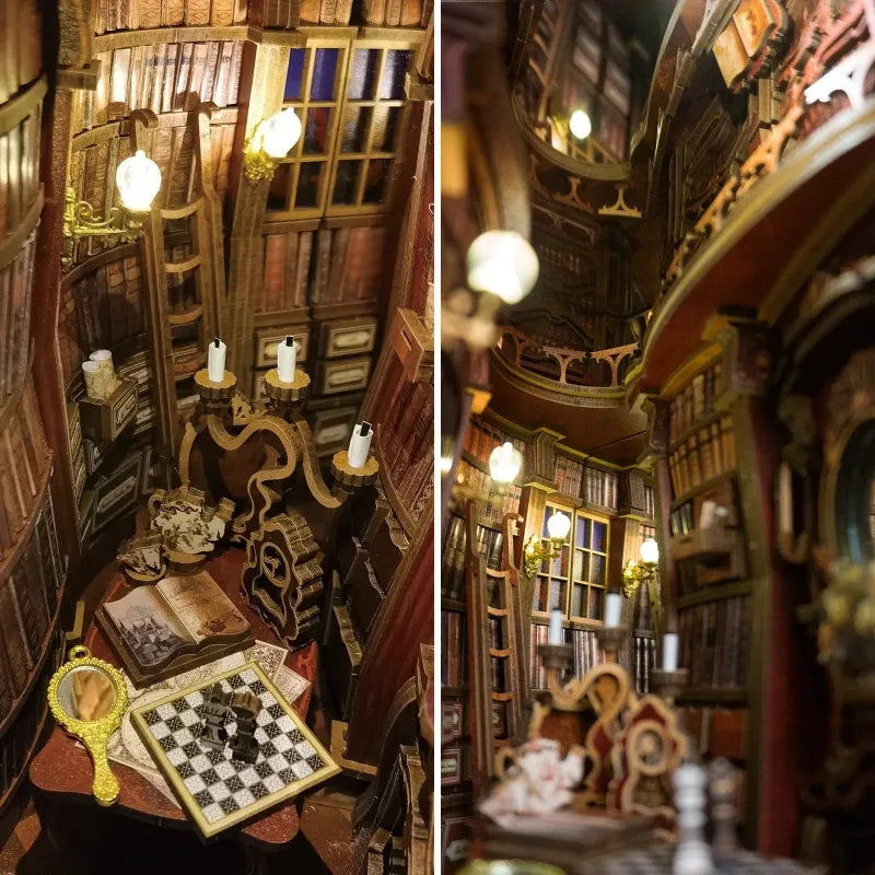 Close-up view of a decorative element in the Book Nook - Enchanted Library with fine details
