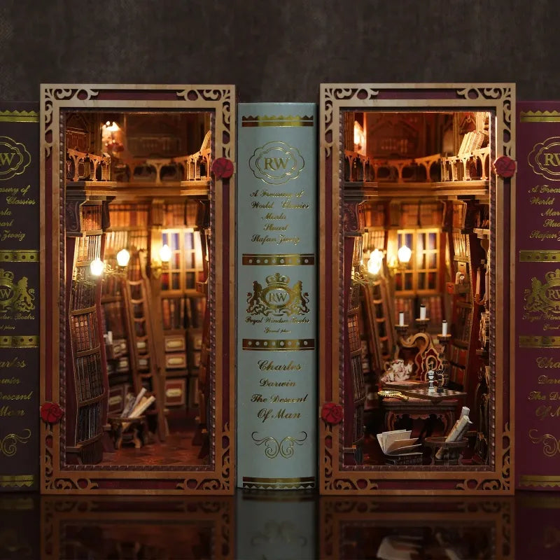Book Nook - Enchanted Library decoratively placed on a desk
