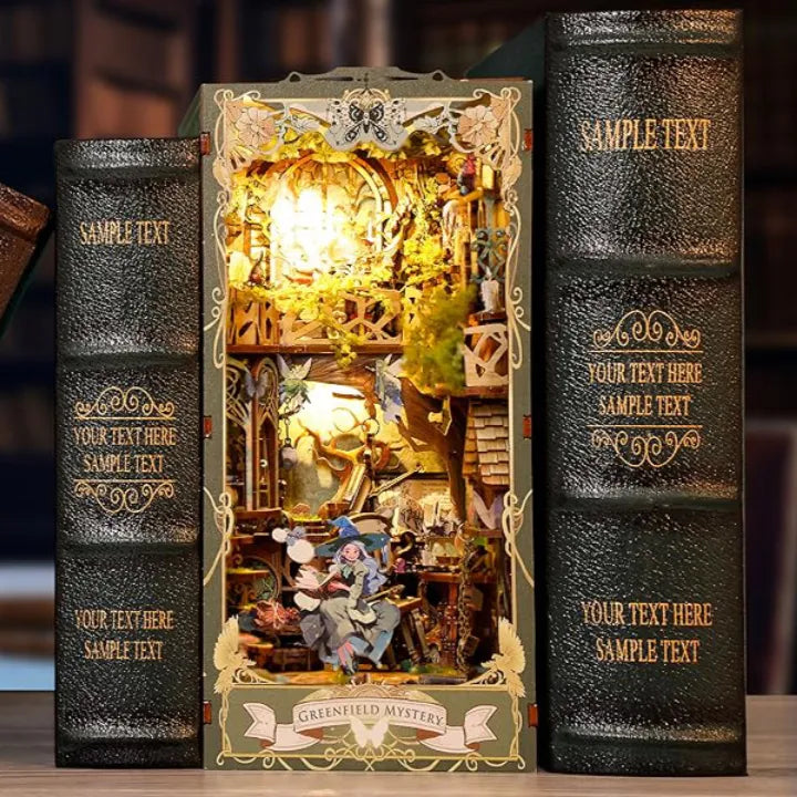 Green Nookページ Green Fairyland: Fantasy Miniature Scene Wooden Miniature Book Nook