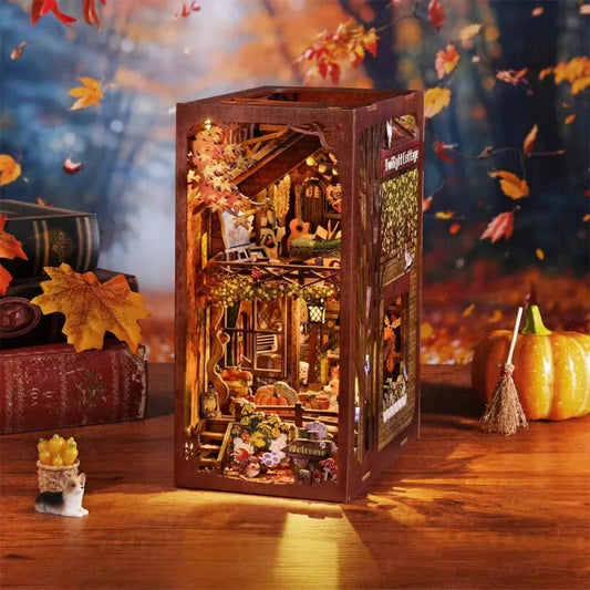 Book Nook Kit | Twilight Cottage overall view with detailed scenery