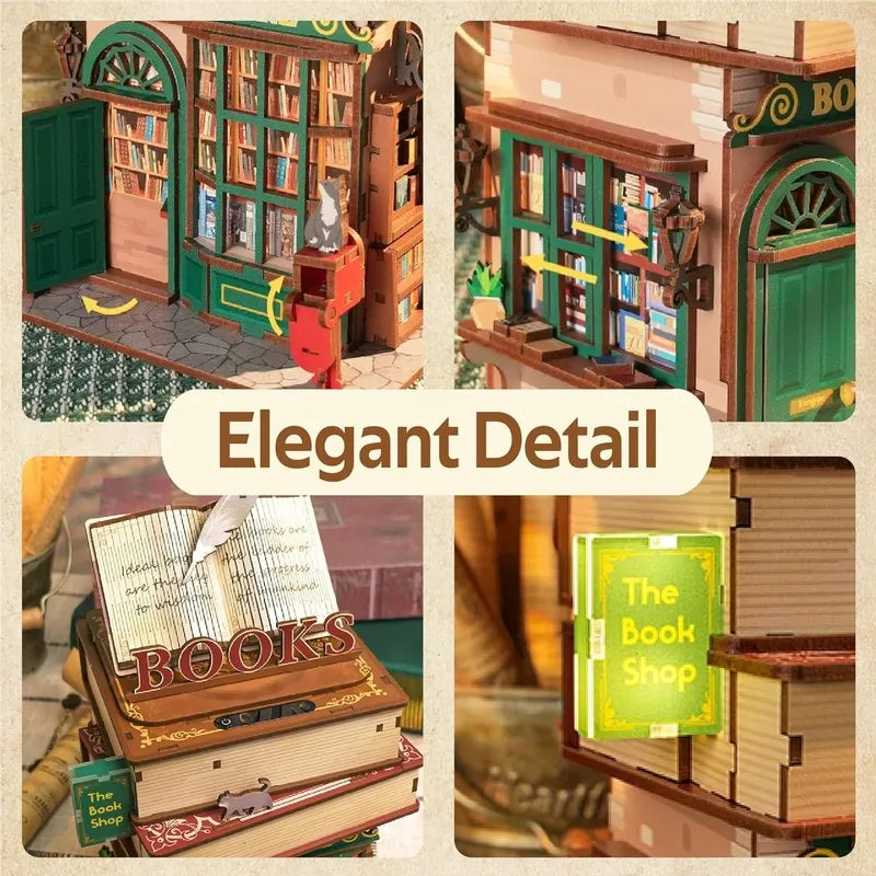 by craftoyx time bookstore 3d puzzle detailed