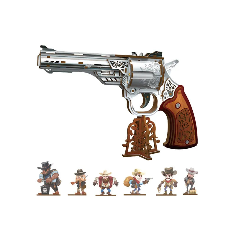 Authentic Wooden Rubber Band Gun - Gun and Rose CraftoyX Authentic Wooden Rubber Band Gun - Gun and Rose CraftoyX