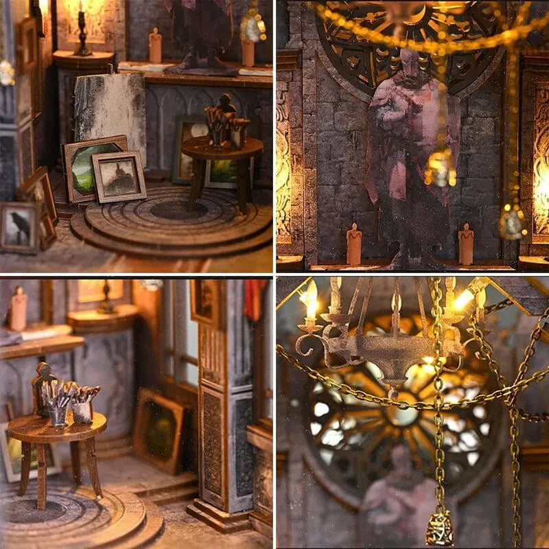 by craftoyx Charming Glow Book Nook Kit Details Quiet Night Prayer