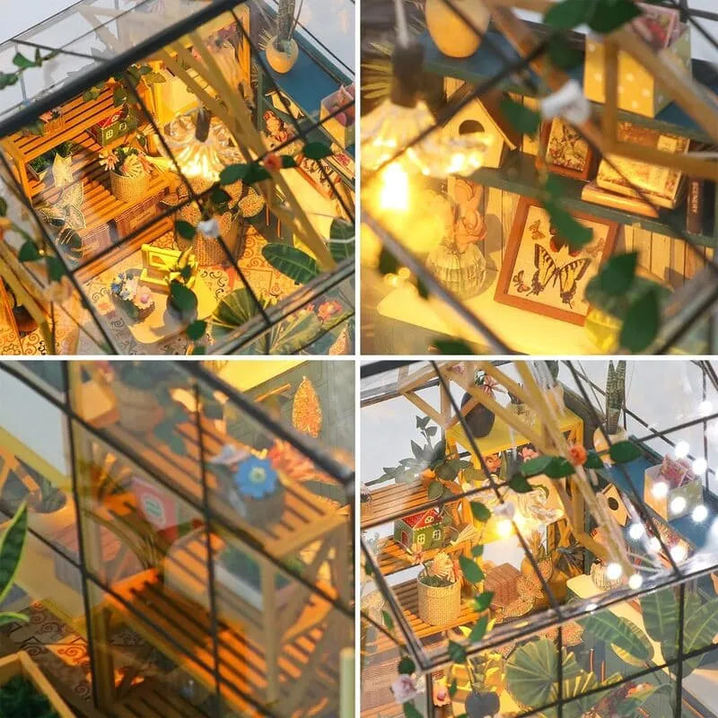by craftoyx Exquisite Garden Dollhouse Kit Interior Decor Sunshine Flower House