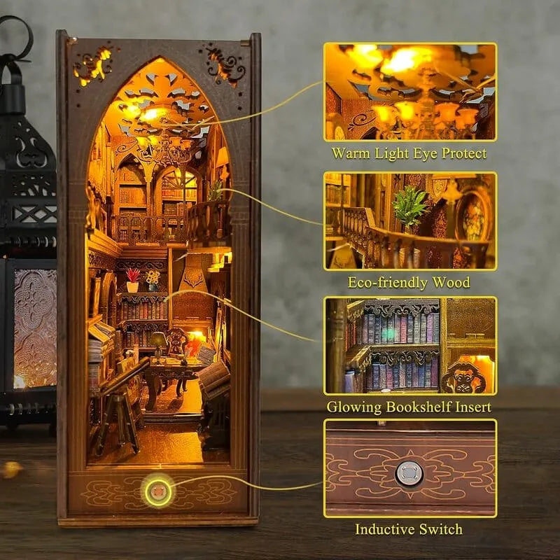 by craftoyx High Quality Wooden Panels Bookshelf Decor Library Of Books