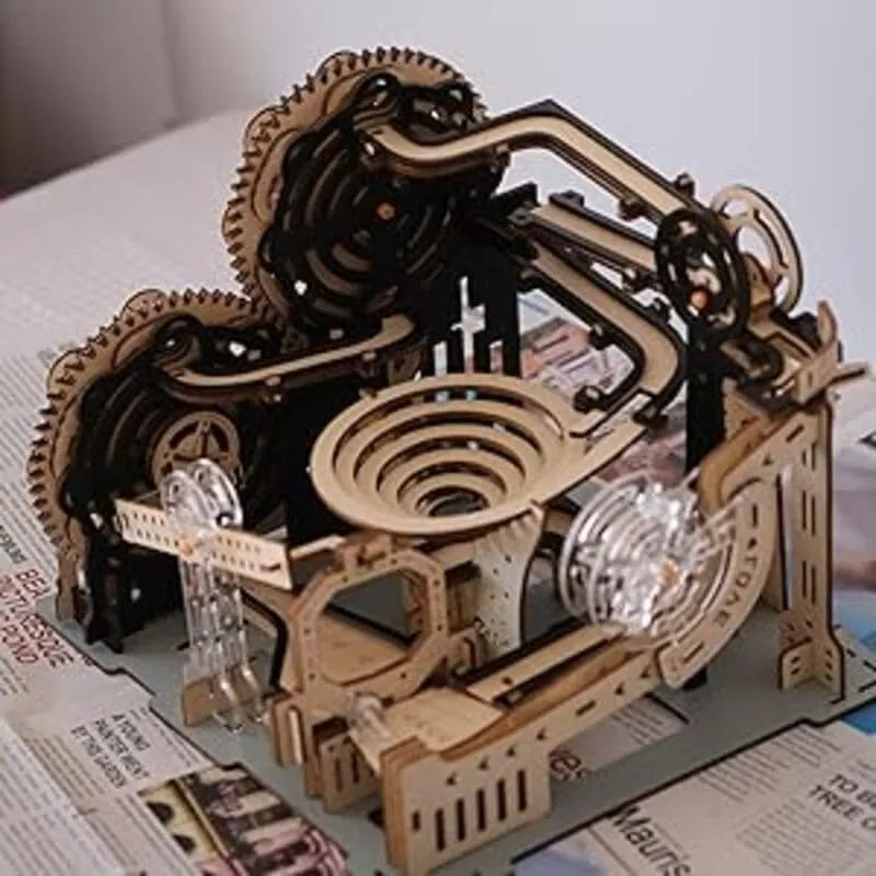 by craftoyx Native Wood 3D Wooden Puzzles Marble Run Set
