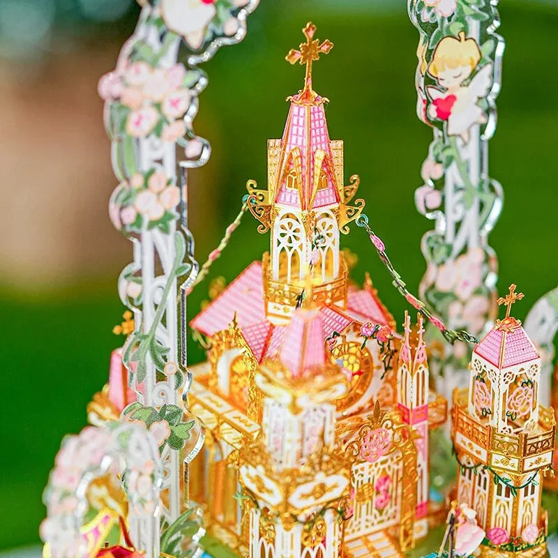 by craftoyx Rose Castle Metal Puzzle Multiple Angles
