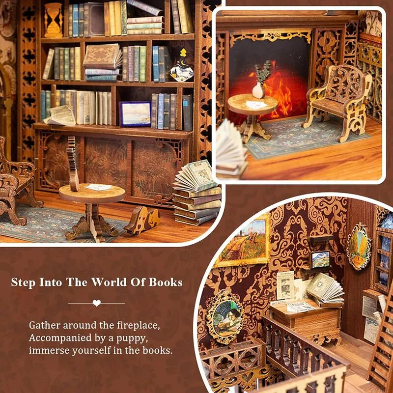 by craftoyx Book Nook Kit Unique Design Details Eternal Bookstore