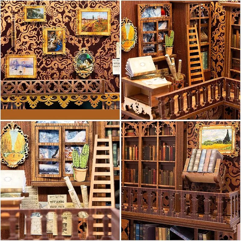 by craftoyx Book Nook Kits Unique Design Details Eternal Bookstore