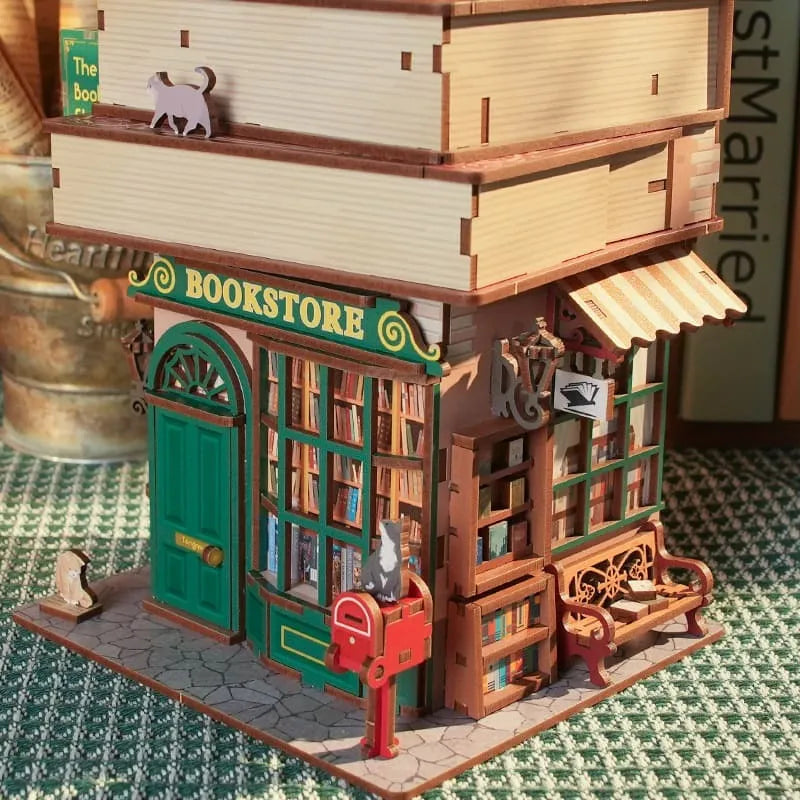 by craftoyx time bookstore christmas gift miniature house