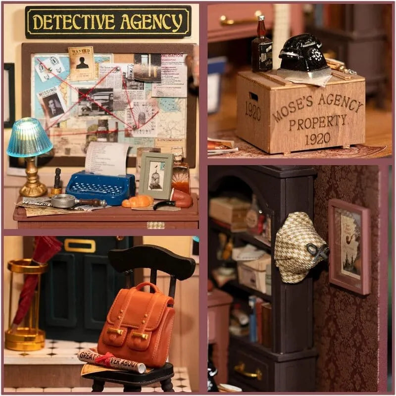 by craftoyx detective dollhouse studio diy kit moses agency artisan crafted details