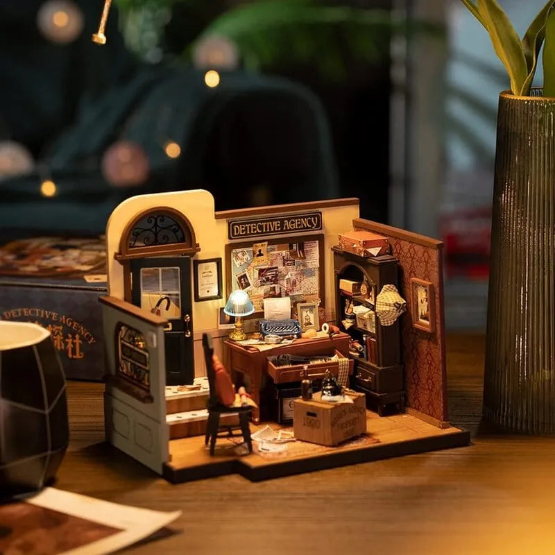 by craftoyx diy miniature detective room moses agency precise desk arrangement