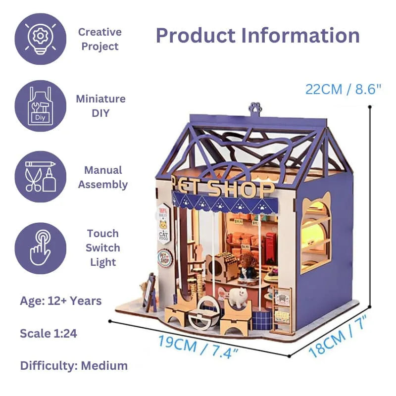 by craftoyx miniature pet shop assemble kit beginner friendly instructions