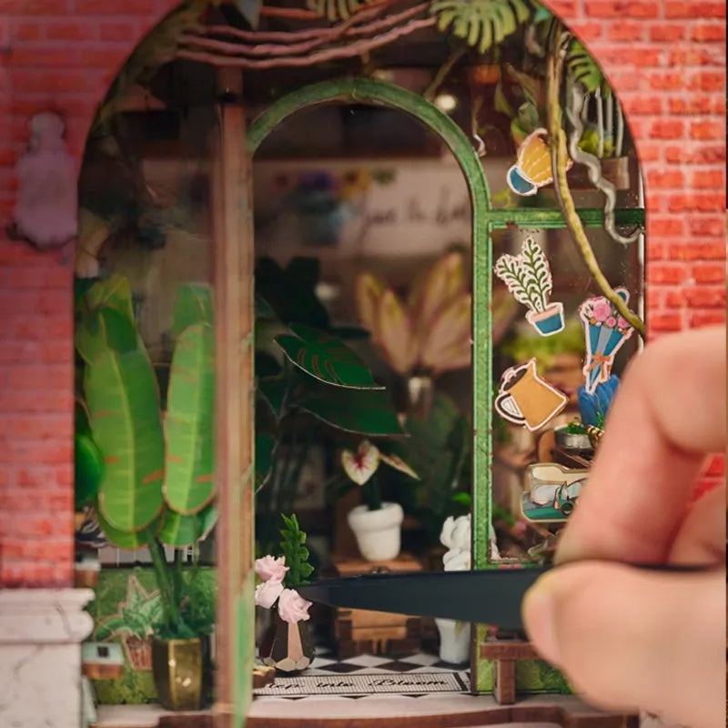 Close-up of the Miniature House - Blossomary Atelier with rich detailing