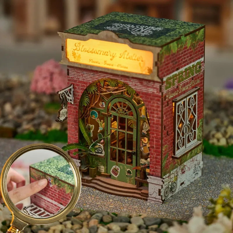 Close-up of the Miniature House - Blossomary Atelier with rich detailing