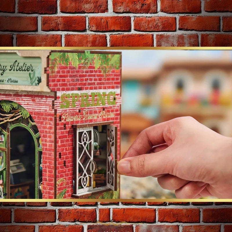Close-up of the Miniature House - Blossomary Atelier with rich detailing