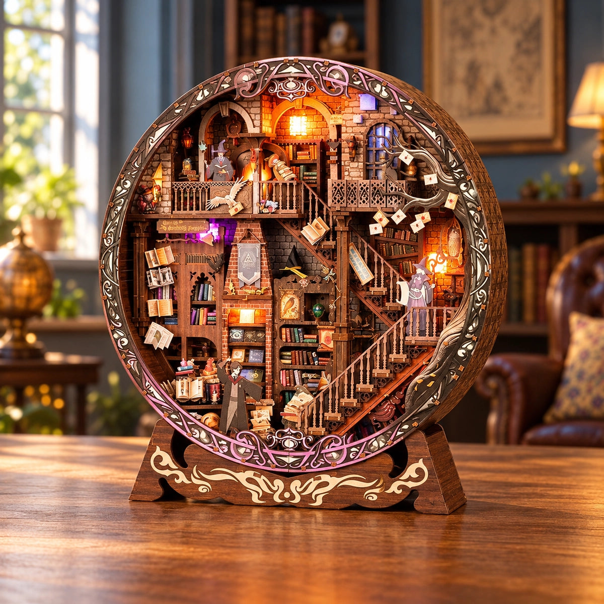 3D Shadow Box Diorama - Magic Library