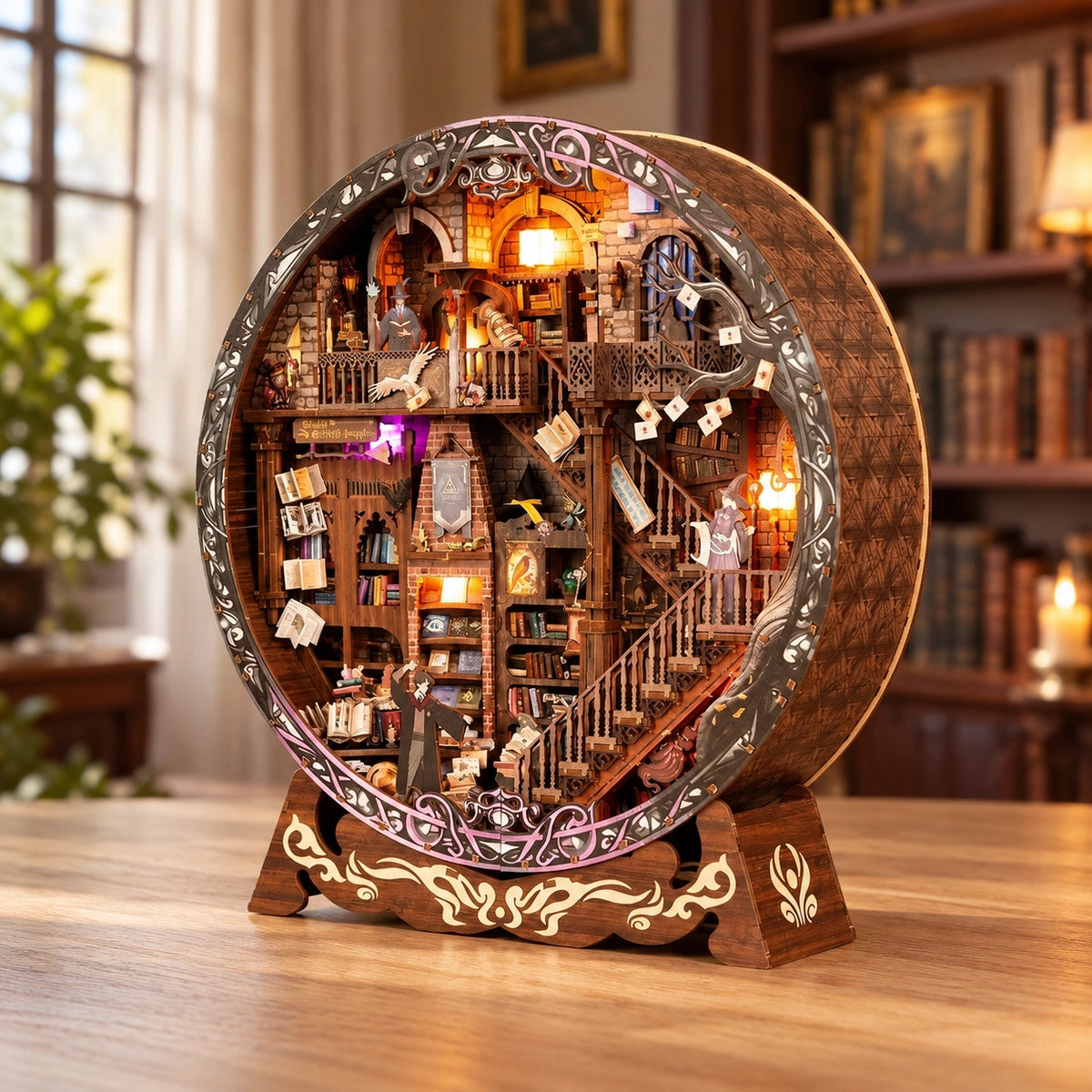 3D Shadow Box Diorama - Magic Library