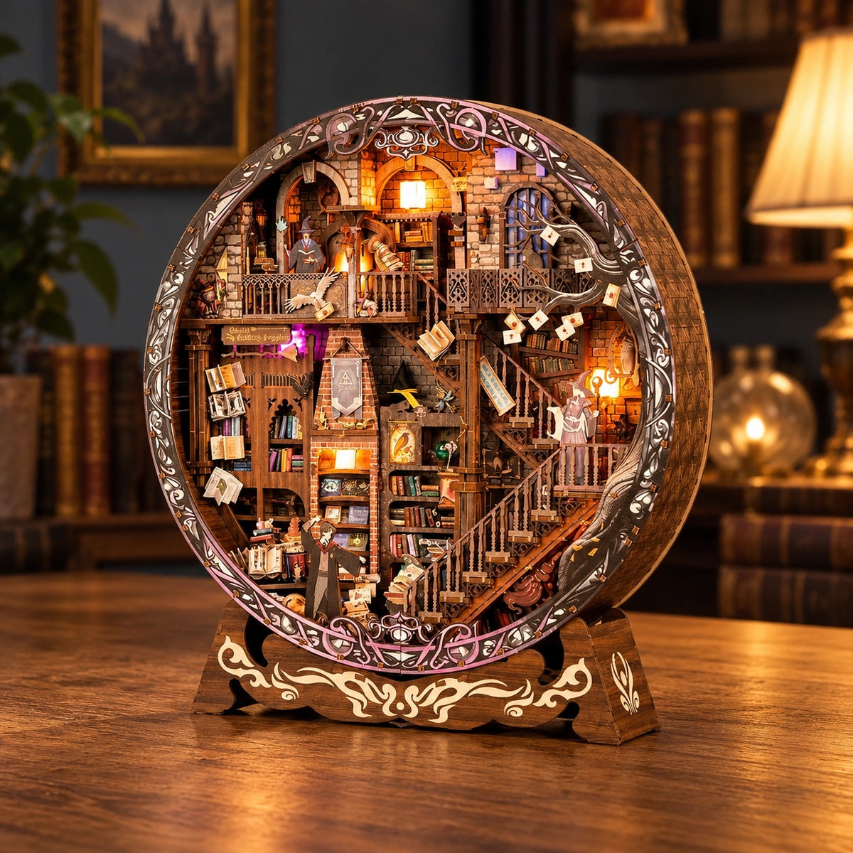 3D Shadow Box Diorama - Magic Library