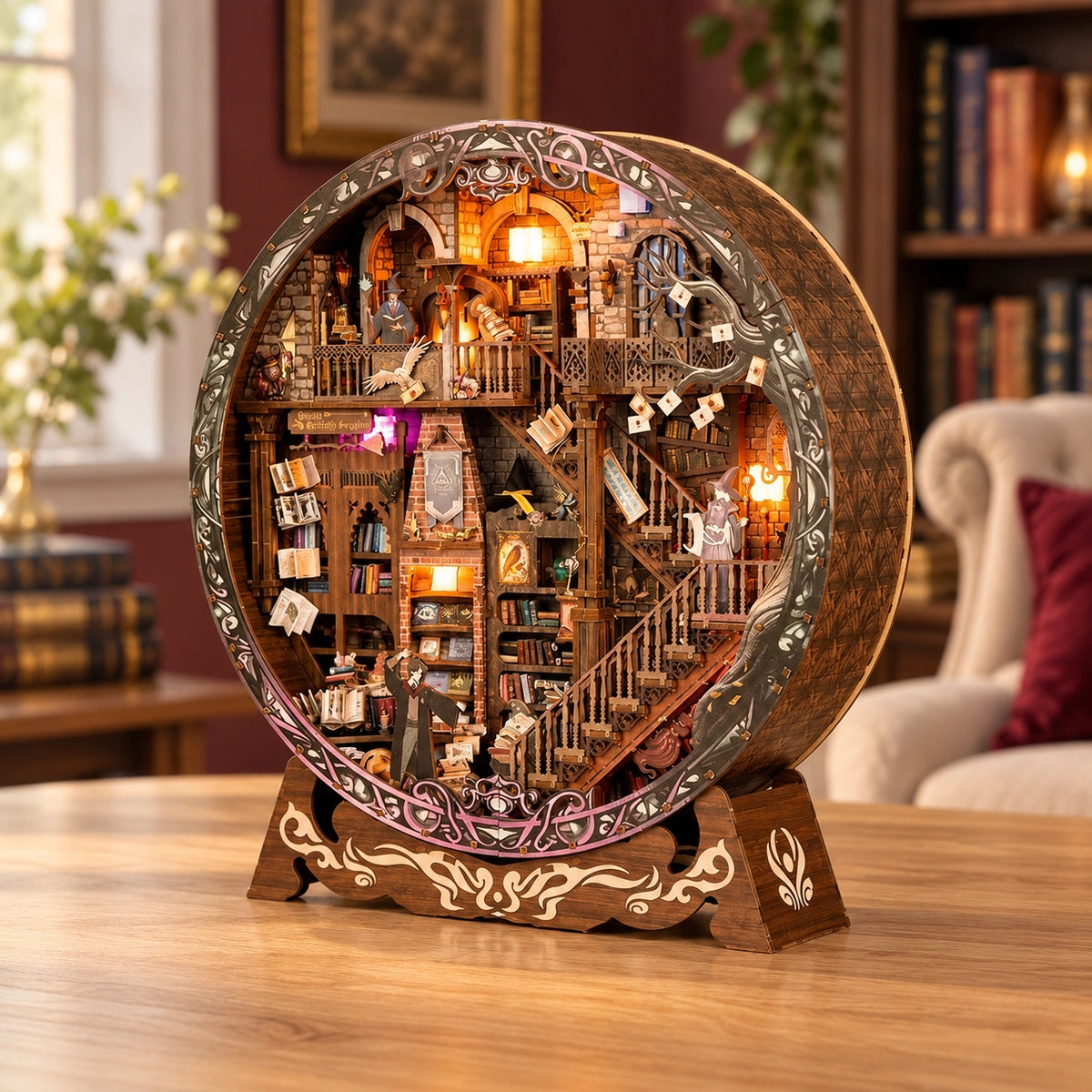 3D Shadow Box Diorama - Magic Library
