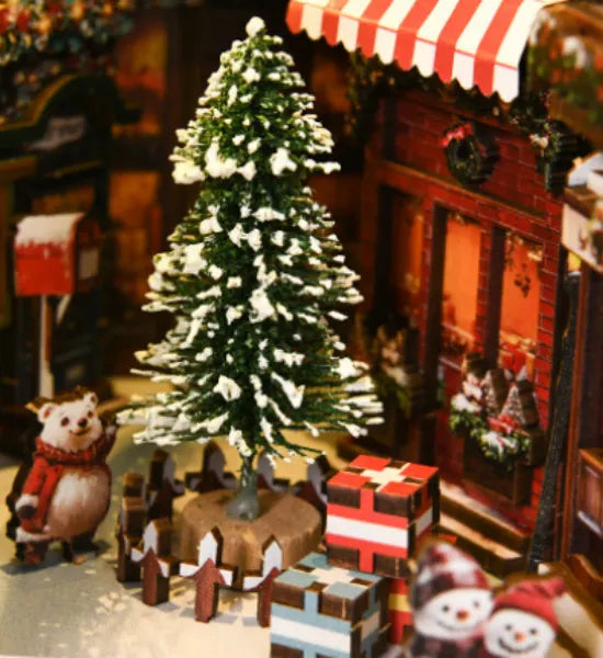 Close-up view of a decorative element in the Book Nook - Christmas Street Corner with fine details