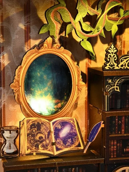 Close-up view of a decorative element in the Book Nook - The Realm Of The Magic Book with fine details