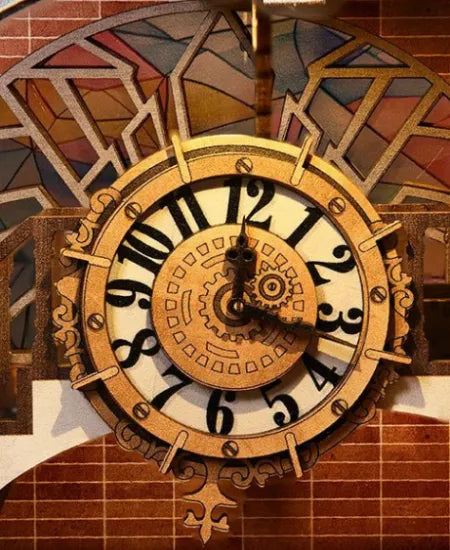 Close-up view of a decorative element in the Book Nook - Train Repair Station with fine details