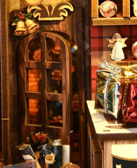 Close-up view of a decorative element in the Book Nook - Christmas Shop with fine details