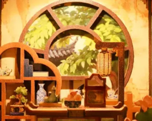 Detailansicht eines dekorativen Elements im Book Nook - Daomu Biji mit feinen Details