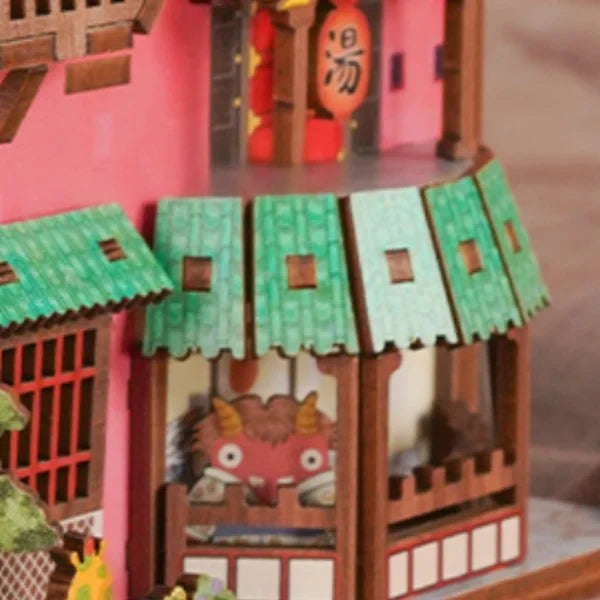 Detailansicht eines dekorativen Elements im Miniature House Kit - Onsen Saga mit feinen Details