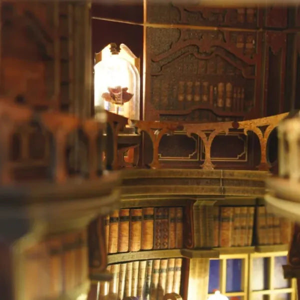 Close-up view of a decorative element in the Book Nook - Enchanted Library with fine details