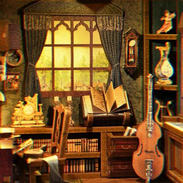 Detailansicht eines dekorativen Elements im Book Nook - Sewing Room mit feinen Details