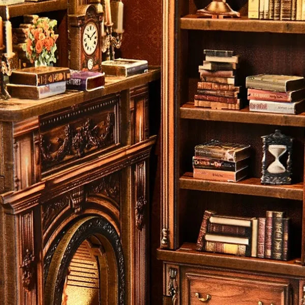 Close-up view of a decorative element in the Book Nook - Twilight Library with fine details