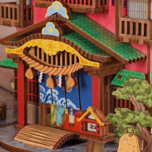 Detailansicht eines dekorativen Elements im Miniature House Kit - Onsen Saga mit feinen Details