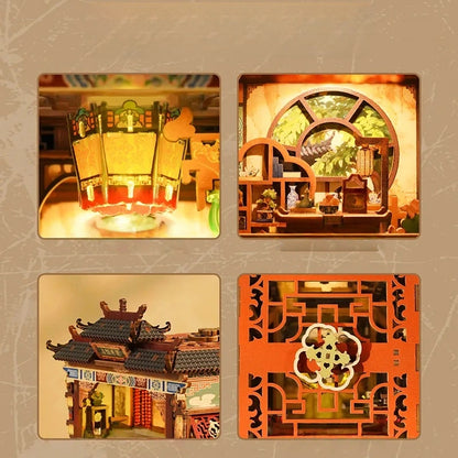 Detailansicht eines dekorativen Elements im Book Nook - Daomu Biji mit feinen Details