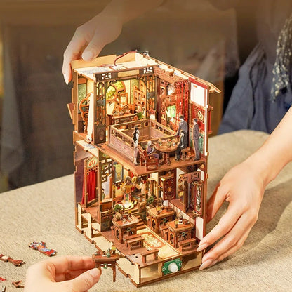 Nahaufnahme des Book Nook - Daomu Biji mit reichhaltigen Details