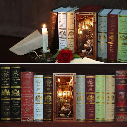 Book Nook - Enchanted Library decoratively placed on a desk