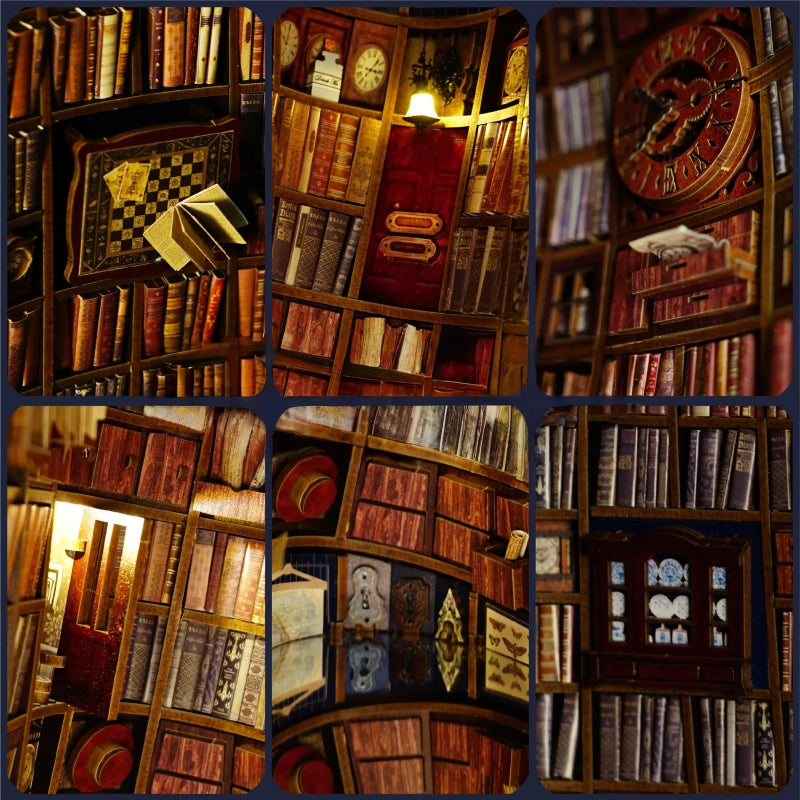 Close-up view of a decorative element in the Book Nook - Falling Library with fine details
