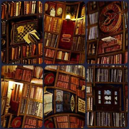 Close-up view of a decorative element in the Book Nook - Falling Library with fine details