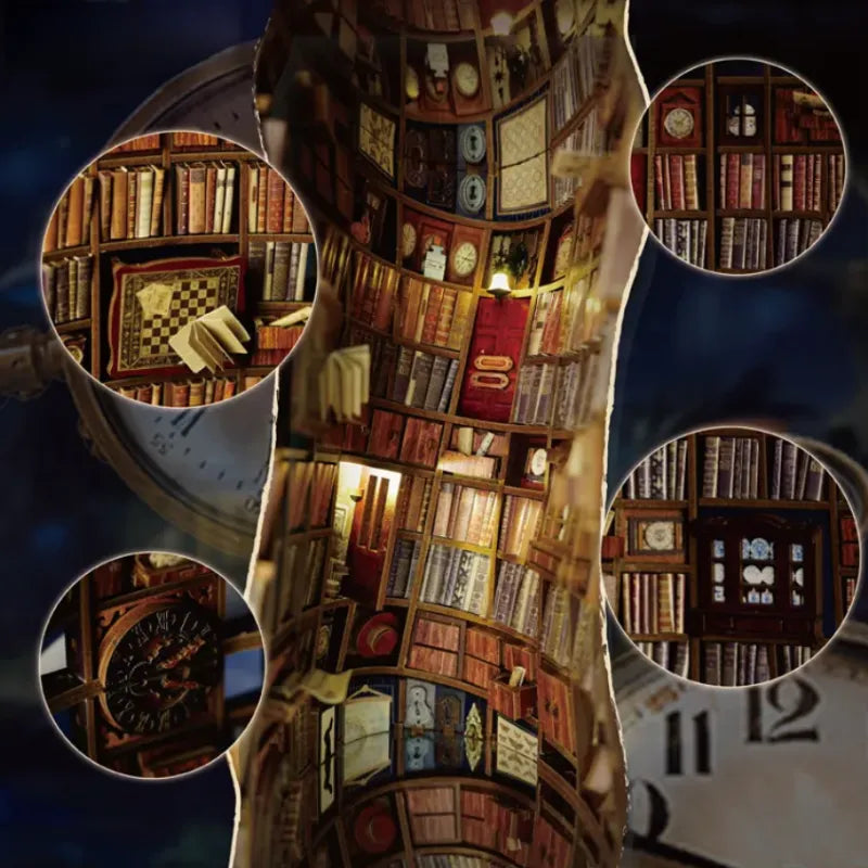 Close-up view of a decorative element in the Book Nook - Falling Library with fine details