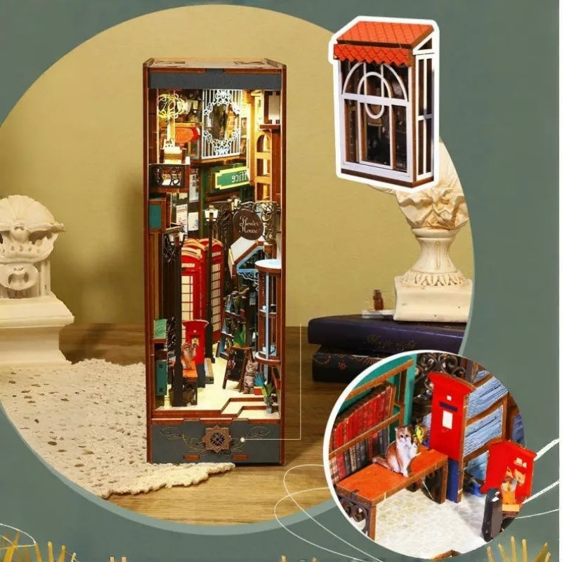 Close-up of the Book Nook - Island Holiday with rich detailing