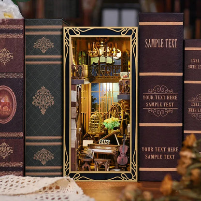 Nightingale Harp Room: Mystical Music Diorama Book Nook Shelf Insert-CraftoyX