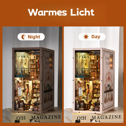 Eigenschaften des Book Nook - Sewing Room wie hochwertige Materialien und LED-Lichter
