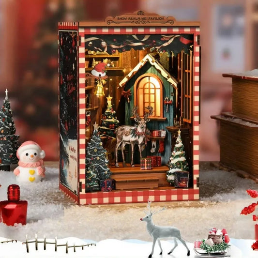 Side view of the Book Nook - Snow Realm Pavilion with clearly visible elements