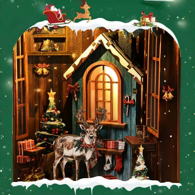 Close-up of the Book Nook - Snow Realm Pavilion with rich detailing