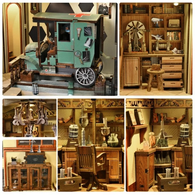 Detailansicht eines dekorativen Elements im Book Nook - The Radium Lady mit feinen Details