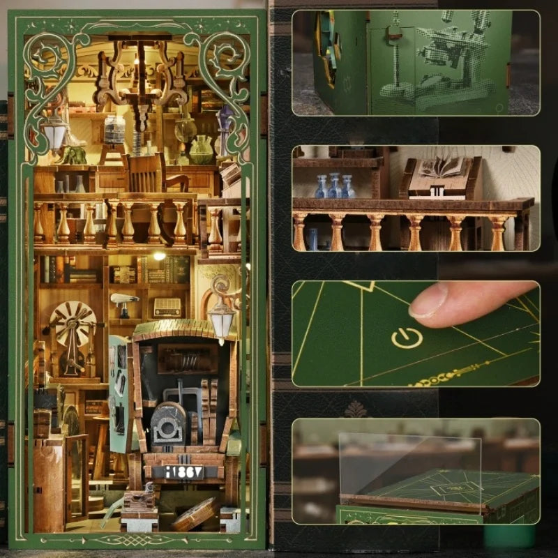Nahaufnahme des Book Nook - The Radium Lady mit reichhaltigen Details