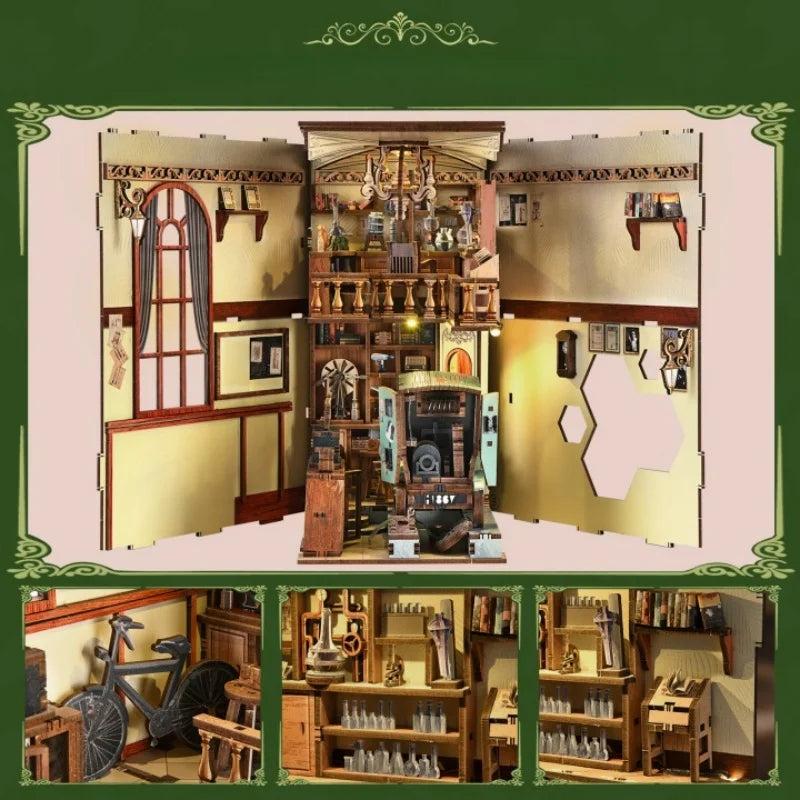 Nahaufnahme des Book Nook - The Radium Lady mit reichhaltigen Details