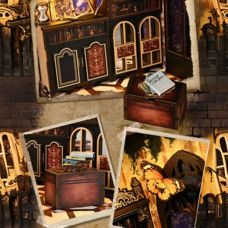 Close-up of the Book Nook - The Realm Of The Magic Book with rich detailing